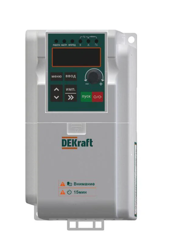 Преобразователь частоты DEKV060 0.4кВт 220В 1ф с тормозн. модулем DEKV060G0R4S2B