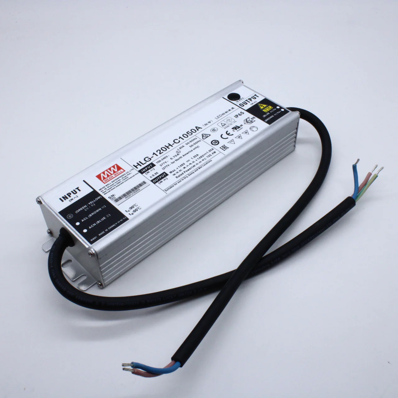 HLG-120H-C1050A - AC/DC драйвер электропитания светодиодов 155.4Вт Single 5-Pin