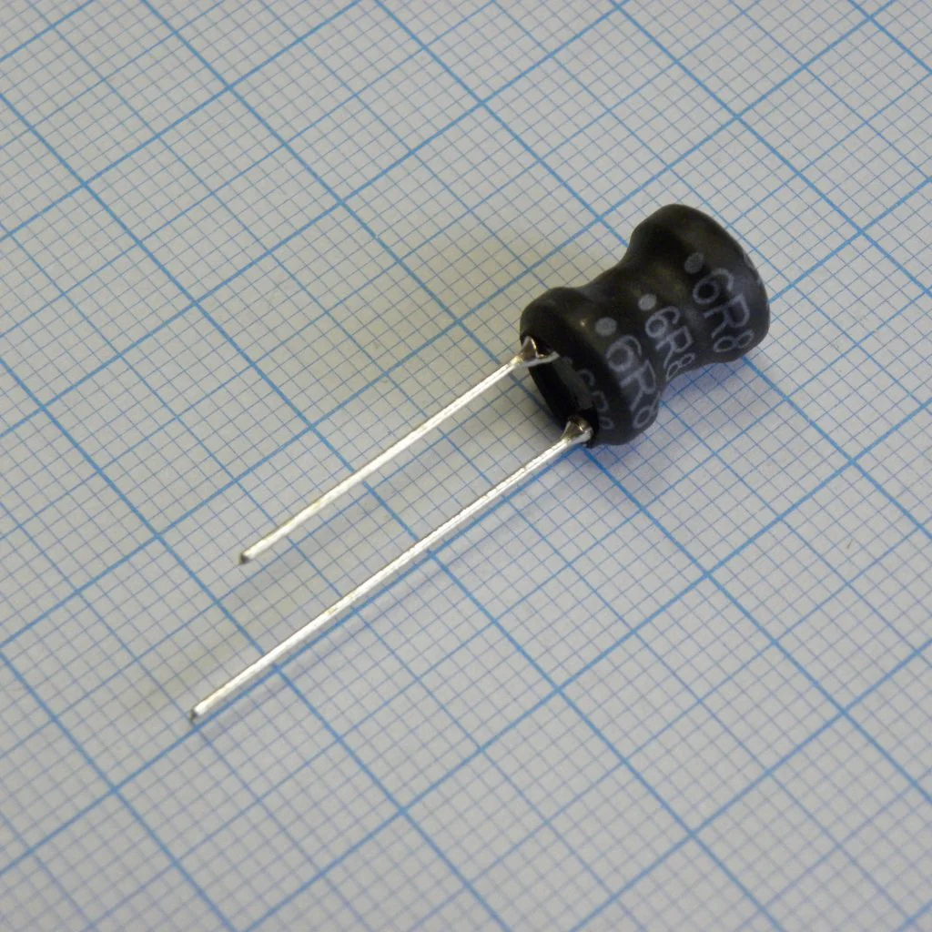 RLB0914-6R8ML - Индуктивность проволочная, радиальная, на ферритовом сердечнике 6.8uH 20% 7.96MHz 20Q-Factor Ferrite 3A 39mOhm DCR RDL Bag