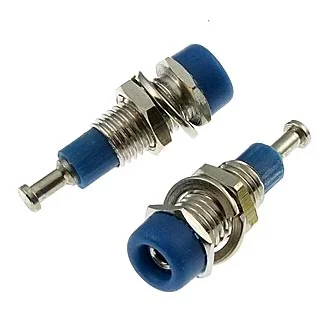 Z008 2MM PANEL JACK BLUE - Гнездо Z008 2 мм на панель jack синий, на панель под пайку