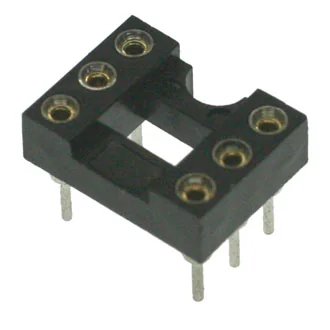 SCSM-06 TRS-06 - DIP-панель цанговая под микросхему 6pin, шаг 2.54мм, ширина 7.62мм