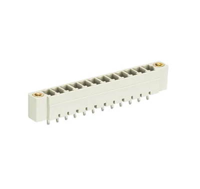 Вилка Wiecon 8513 S / 12 G F - Вилочный разъем, вертикальный, на плату, с монтажными фланцами, шаг 3,5 мм, 12 полюсов, фиксация на плате пайкой, 250V, 8А, без маркировки, цвет: серый, серия 8513 S GF