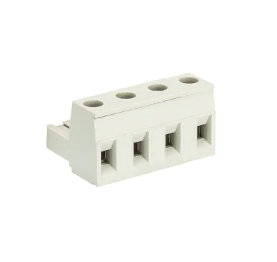 Розетка Wiecon 8413 B / 4 OB - Розеточный разъем, угловой, на кабель, шаг 7,62 мм, 4 полюса, номинальное сечение: 2,5 мм кв., винтовая фиксация провода, 690V, 12А, без маркировки, цвет: серый, серия 8413 B