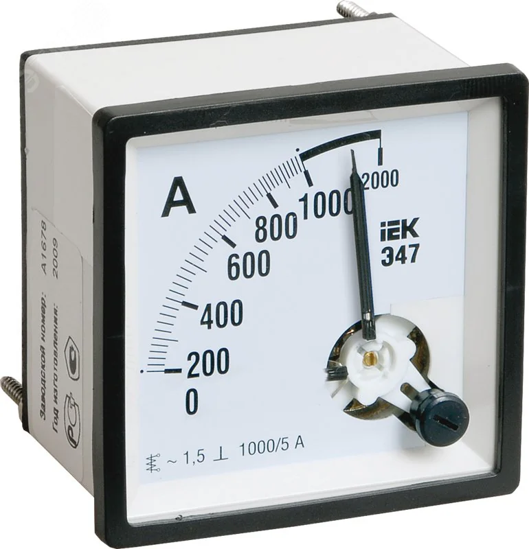 Амперметр Э47 72х72мм 1000/5А кл. точн. 1.5 IPA10-6-1000-E
