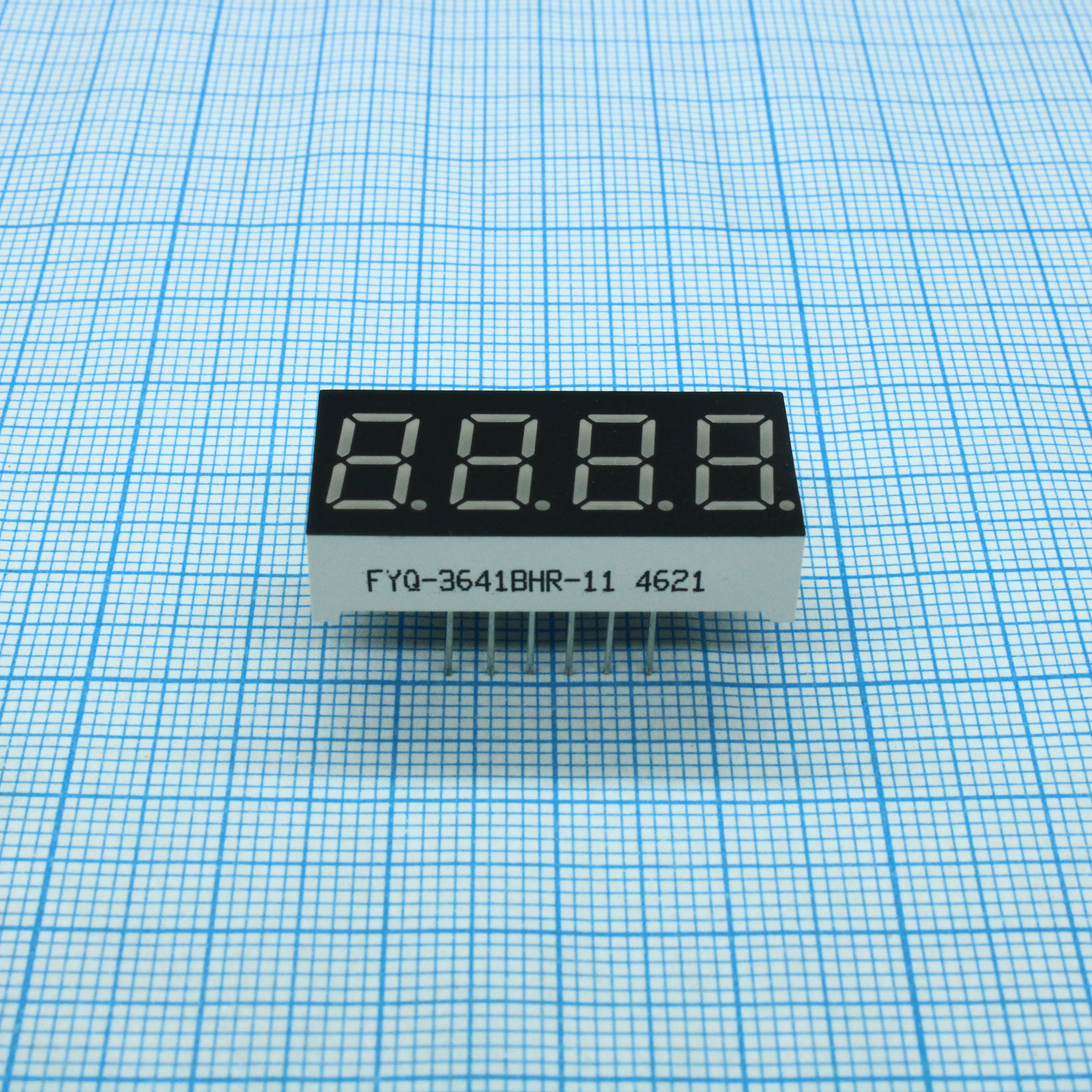FYQ-3641BHR-11 - 4-х разрядный индикатор 9,2мм/красный/660нм/50-80мкд/ОА