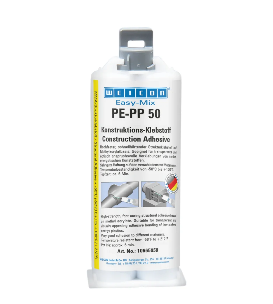 wcn10665050 - 10058667 WEICON Easy-Mix PE-PP 50 (50 мл) высокопрочный двухкомпонентный конструкционный клей