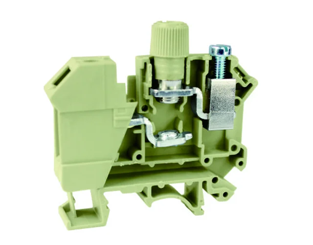 Предохранительная клемма USK-10RD - Предохранительная клемма, 5X20, тип фиксации провода: винтовой, номинальное сечение: 10 мм кв., до 10A, 800V, ширина: 8 мм, цвет: бежевый, тип монтажа: DIN 35