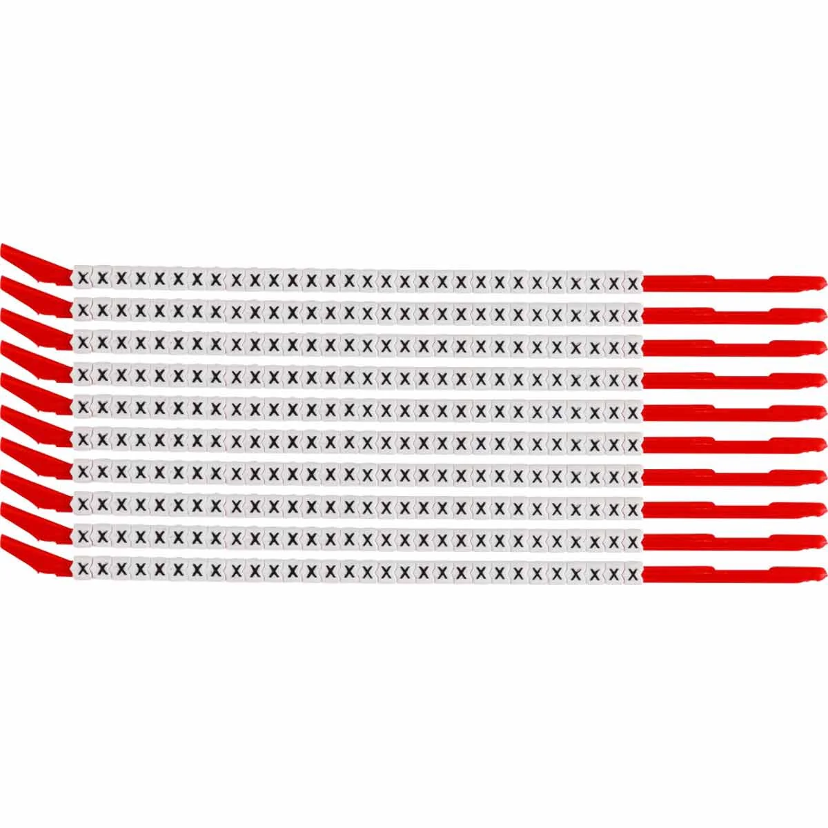 brd313133 - SCN-10-X клипсы, легенда "X", нейлон, для провода диаметром 2.8-3.4мм, 300 шт. в упак.