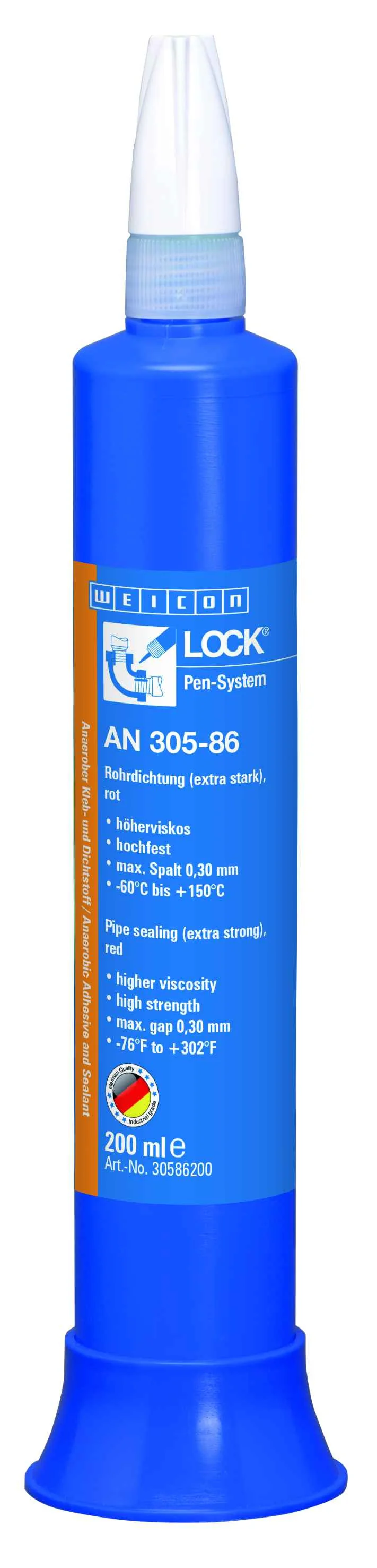 wcn30586200 - 10020013 WEICONLOCK AN 305-86 Герметизация труб (200 мл) сильная фиксация, высокая вязкость, макс. зазор 0,30