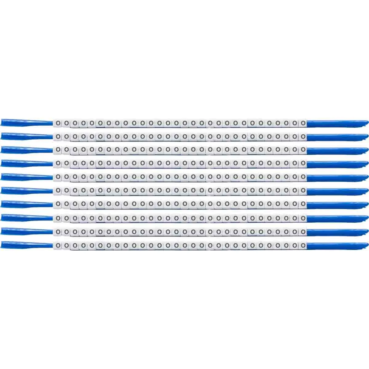 brd133024 - SCN-07-O-CAP клипсы белые, 300шт/упак, для провода 1,9-2,4мм диаметра, легенда O