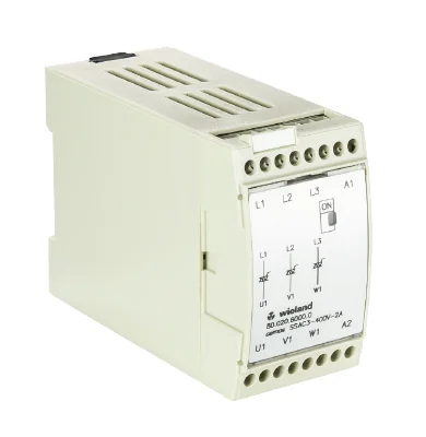 Контактор CEMOS-SSAC3-400V-2A - Трехфазный электронный контактор серии CEMOS, рабочее напряжение: 24 V AC/DC, номинальное напряжение переключения: 400 V AC, коммутируемый ток: 2 A, с винтовой фиксацией провода,