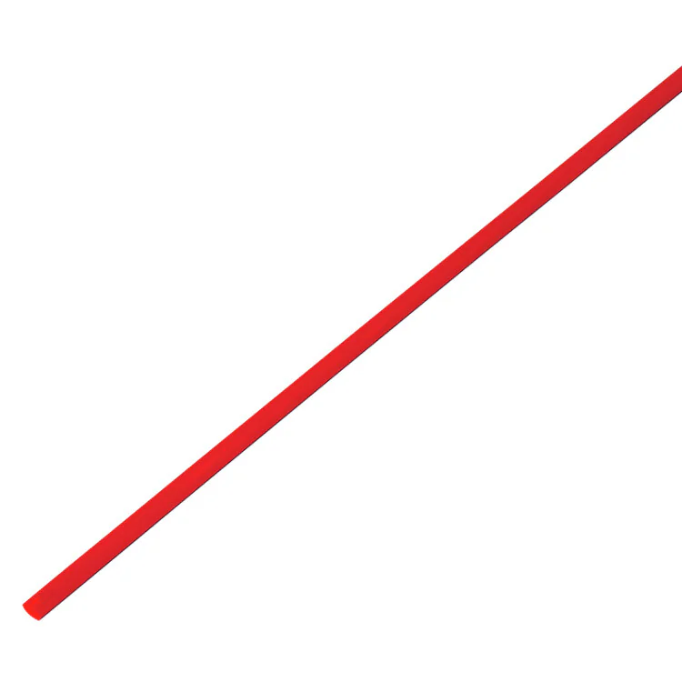 Трубка термоусаживаемая ТУТ 2,0/1,0мм, красная, 1м, 55-0204