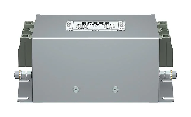 B84143A0020R107 - Фильтр линии питания ЭМС 50Гц/60Гц 20A 520В переменного тока клеммный блок фланцевое крепление