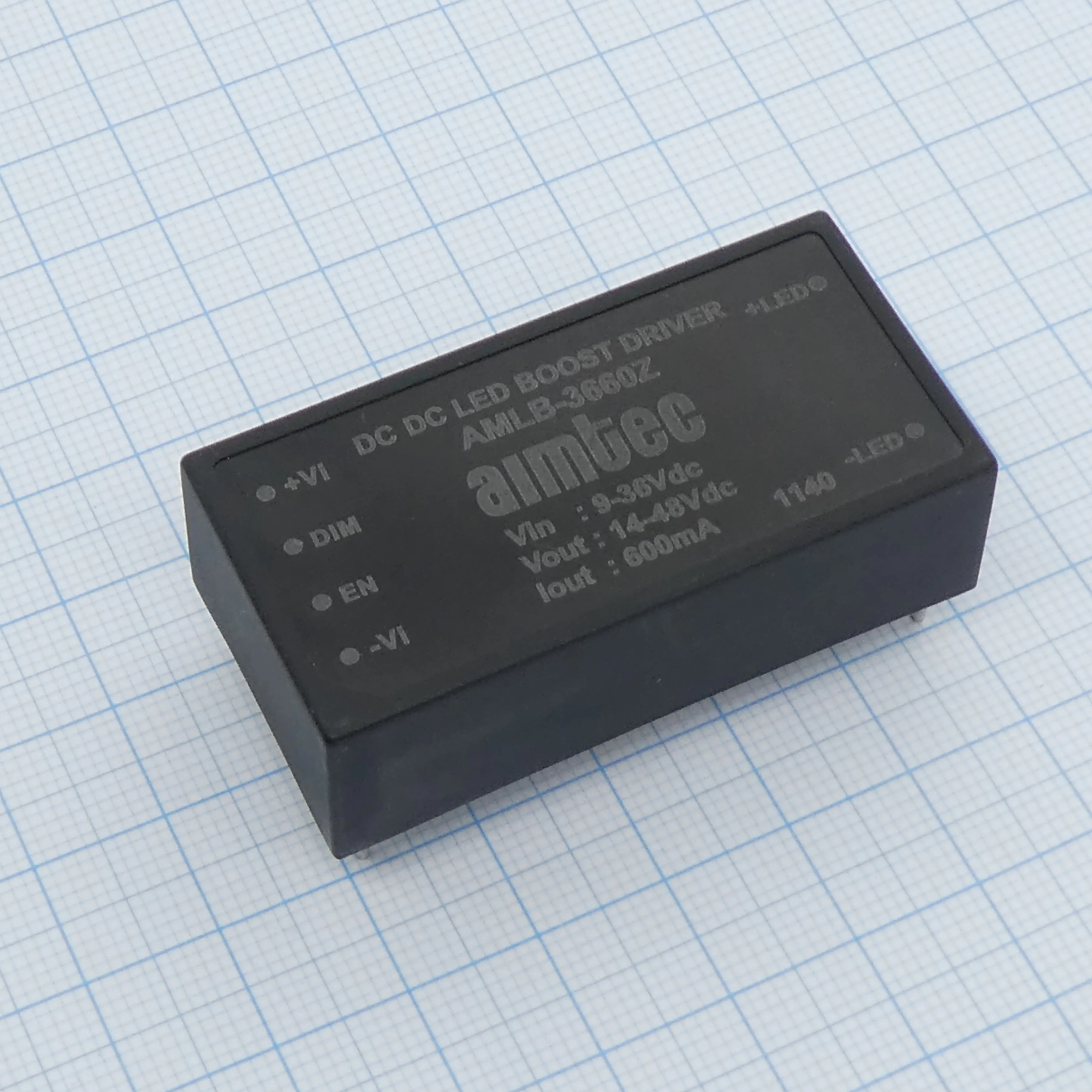 AM10EW-4805SH30-NZ - DC/DC, 10Вт, вход 18…75В, выход 5В/2А, изоляция 3000В DC, КПД 82%, максимальная емкостная нагрузка не более 5400мкФ, вход On/Off, 2x1", 51.5x26.5x12мм, -40…85°C, пластик