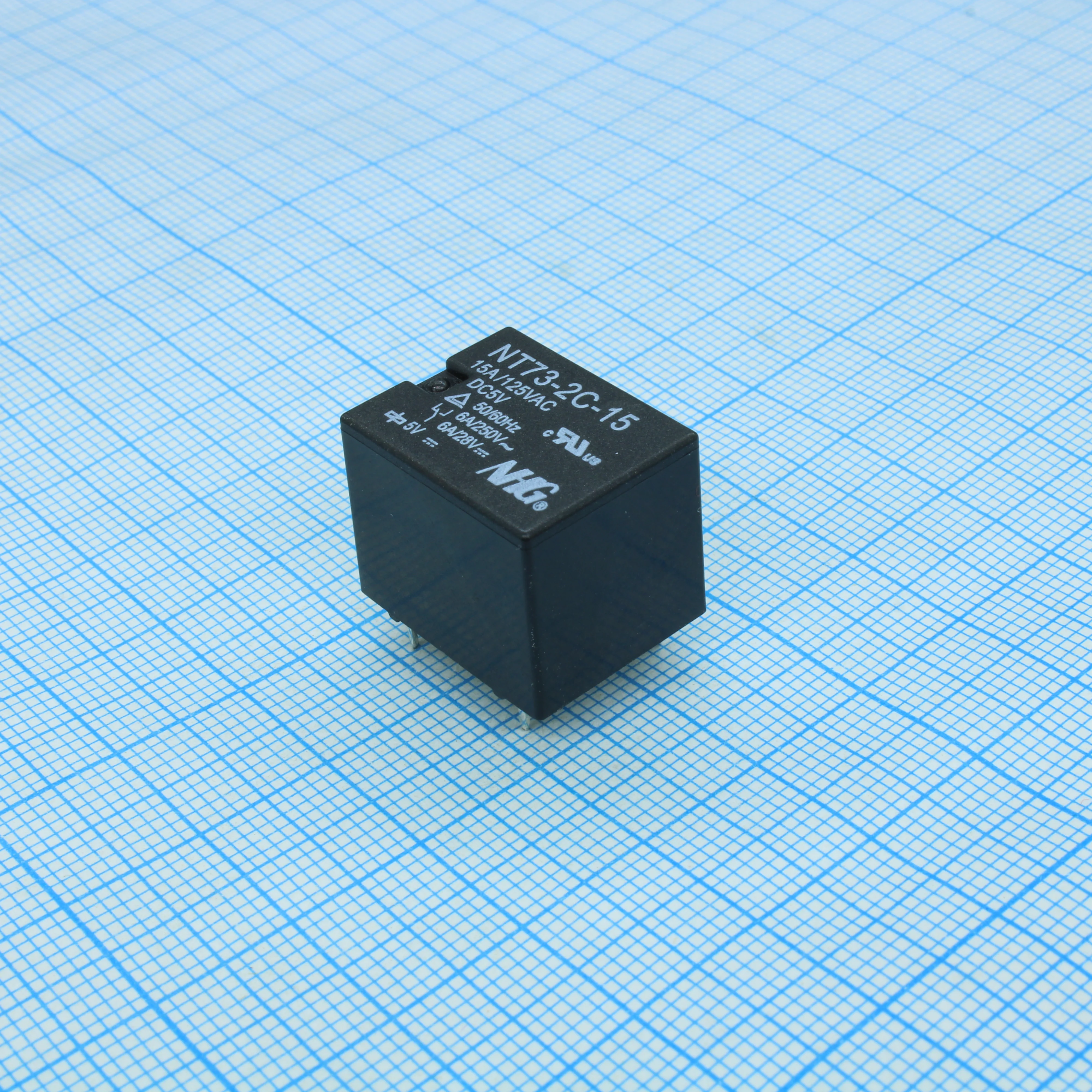 NT73-2-C-15-DC5V-0.36 - Реле силовое, 2 переключающих контакта, входное напряжение 5 В DC