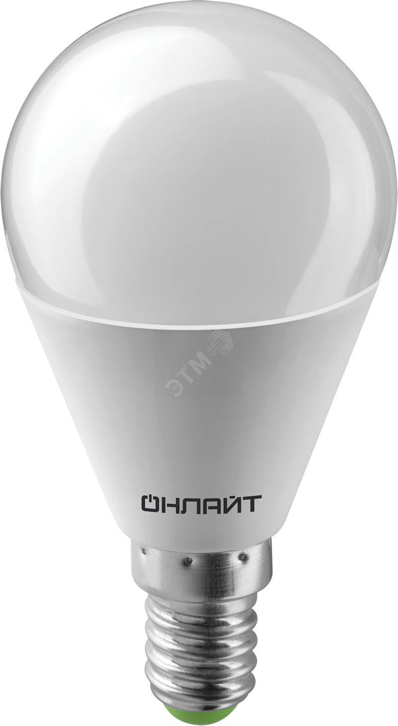 Лампа светодиодная LED 10вт Е14 теплый матовый шар 21217