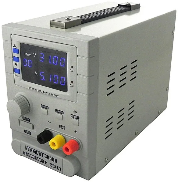 ELEMENT 305DB - Источник питания программируемый 0-30V-5А 150W, дискретность установки 10mV/10mA