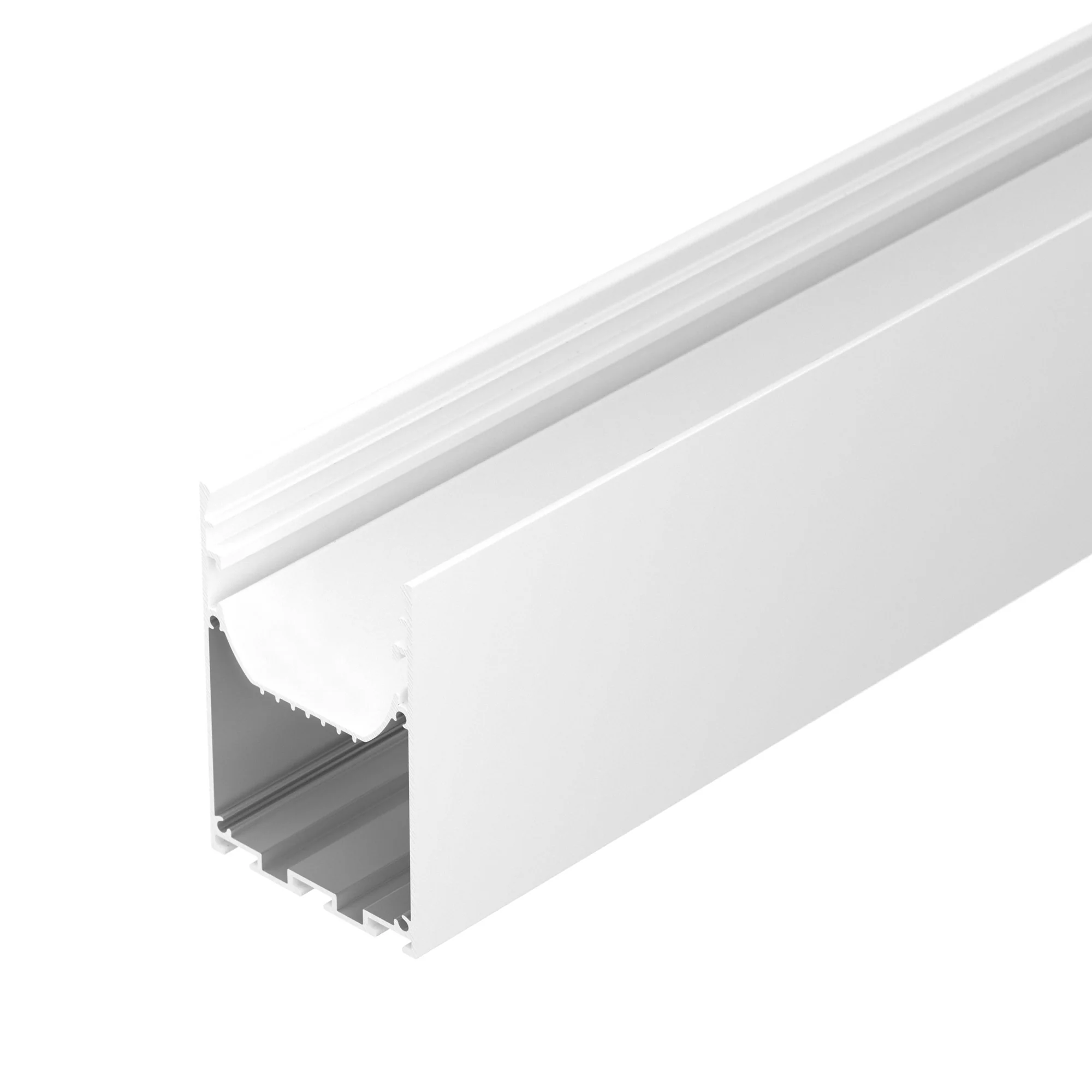 Профиль LINE-S-5075-3000 WHITE 041852 - Алюминиевый профиль для светодиодных лент и линеек. Цвет - белый RAL9003 (порошковая окраска). Габаритные размеры (LхWхH):  3000x50,7x75 мм. Ширина площадки для ленты 26 мм. Отсек для БП 48,2х30,2 мм.