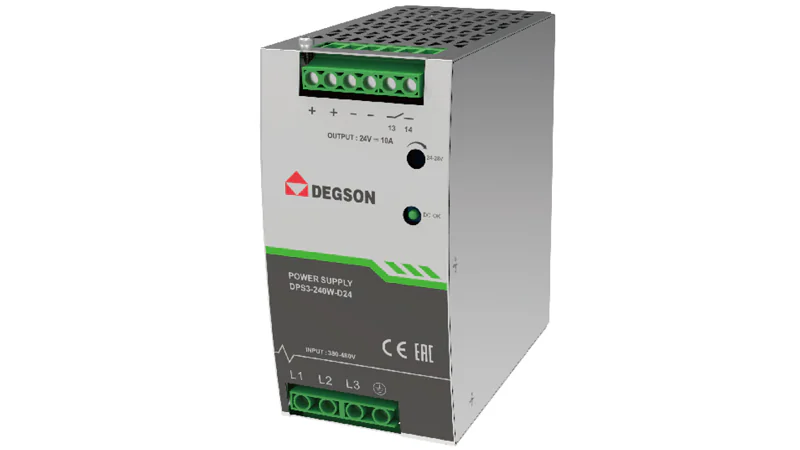 Блок питания DPS3-240W-D48 - Источник питания, трехфазный, 48V / 5A / 240W; диапазон входных напряжений: 340 - 550VAC / 480 - 780VDC монтаж: на DIN рейку, температура окружающей среды –30°C…+70°C