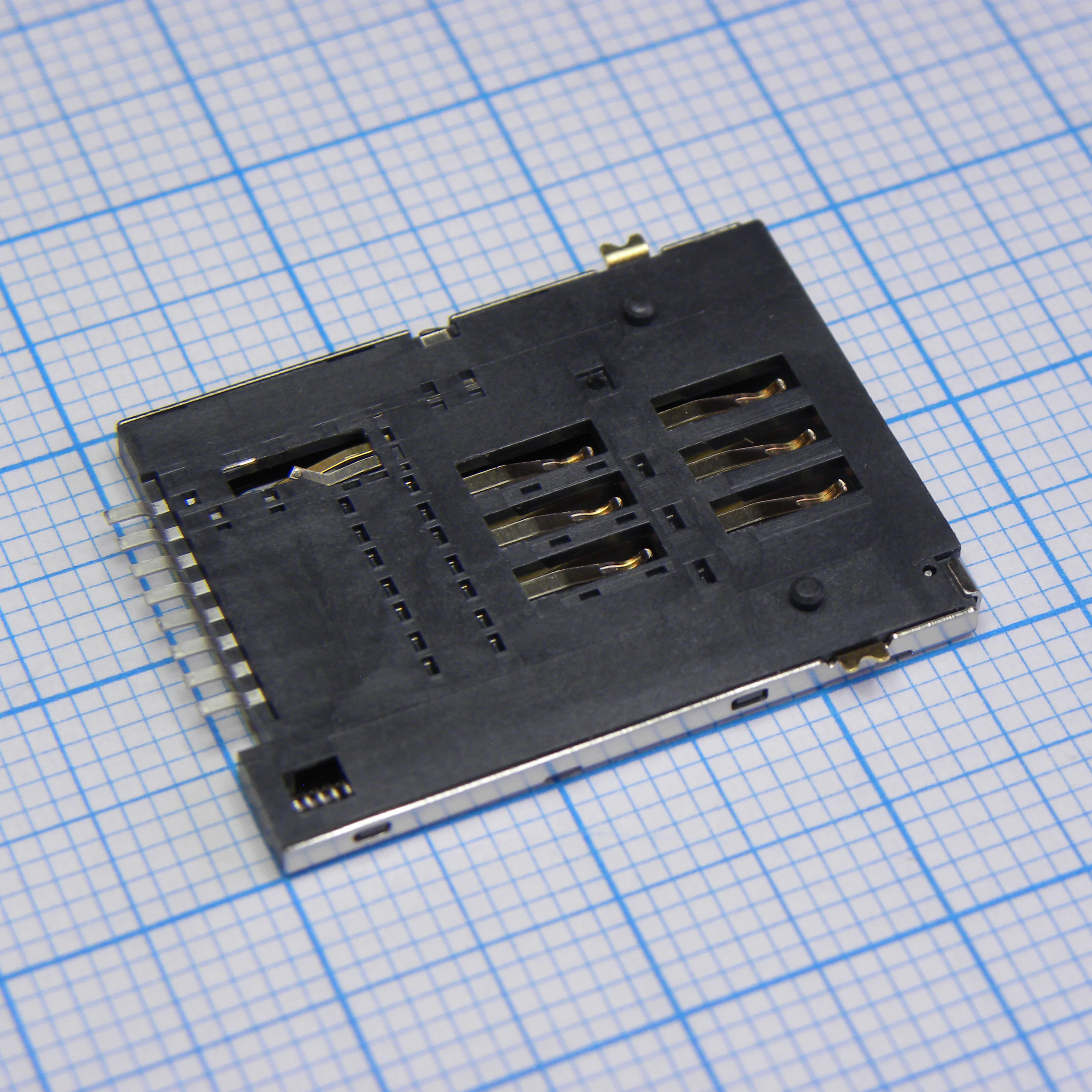 115A-ADA0-R02 - Сокет SIM карты вставной 6+2 Pin