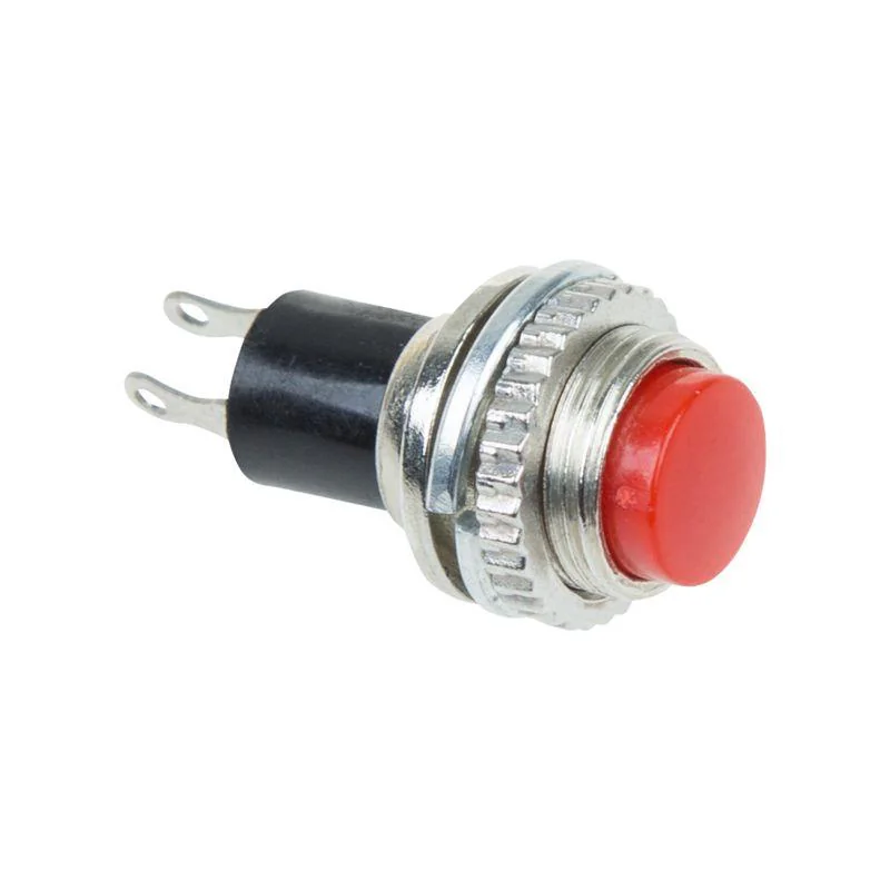 RWD-213 красный - Кнопка без фиксации 2А 250В (ON)-OFF круглая М10,2