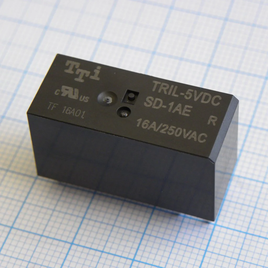 TRIL-5VDC-SD-1AE-R - миниатюрное 5VDC, 16А, 1замыкание