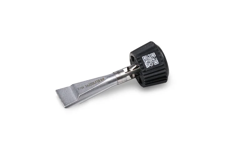 0142ZDLF100/SB - Жало паяльное для паяльников ERSA I-Tool MK2, I-Tool Nano MK2, клин-лопатка 10 мм, для нагрева отрезка медной оплетки WICKNC при чистке контактных площадок печатных плат от остатков припоя