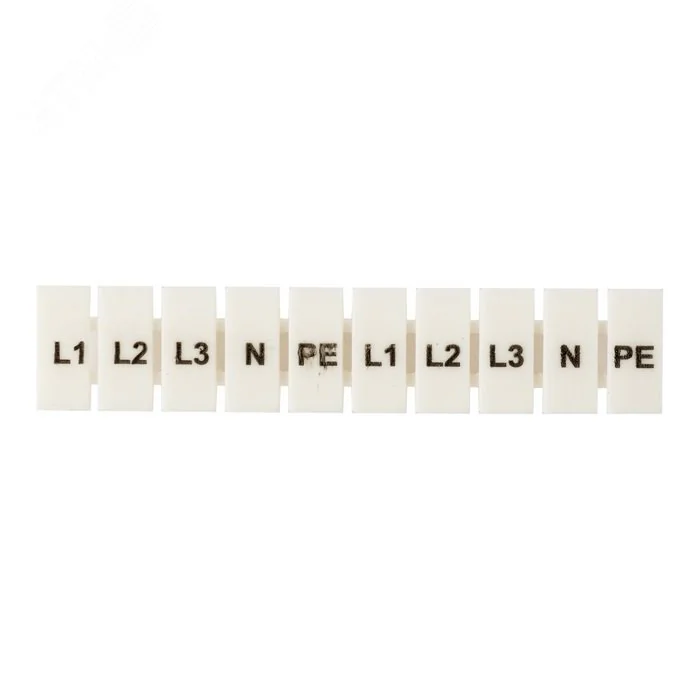 Маркеры для JXB-ST 2,5 с символами "L1, L2, L3, N, PE" (100 шт.) PROxima zb-st-2.5-L-1-3