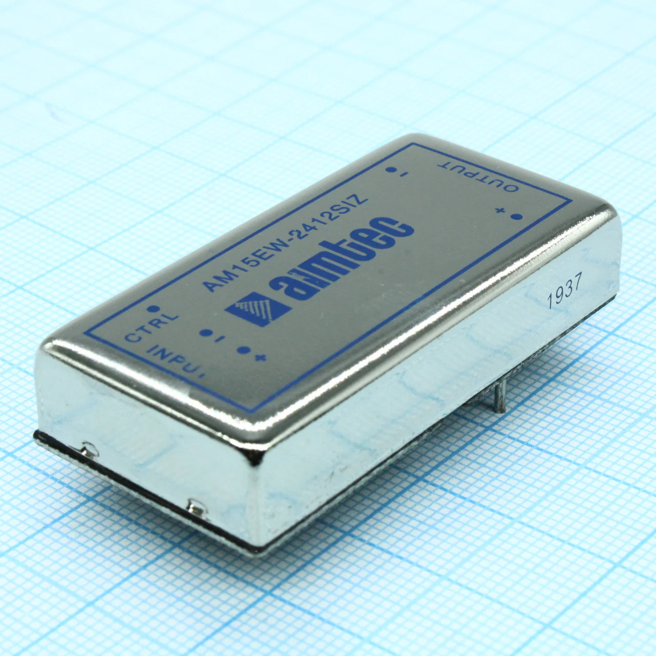 AM15EW-2412SIZ - DC/DC, 15Вт, вход 9…36В, выход 12В/1.25А, изоляция 1500В DC, КПД 85%, максимальная емкостная нагрузка не более 680мкФ, вход On/Off, 2x1", 50.8x25.4x10.5мм, -40…85°C, металл