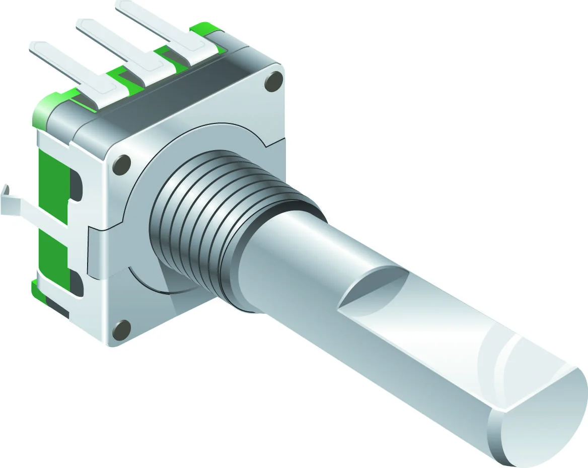 PEC11R-4115K-S0018 - Инкрементный энкодер на 2 канала, 15мм вал с лыской, 5В DC, 18 положений