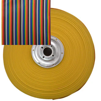 RCA-64 COLOR - Плоский кабель шлейф 64pin, шаг 1.27мм, бухта 30,5 м. цветной
