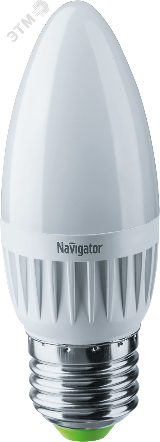 Лампа светодиодная LED 7вт E27 белый матовая свеча 18940
