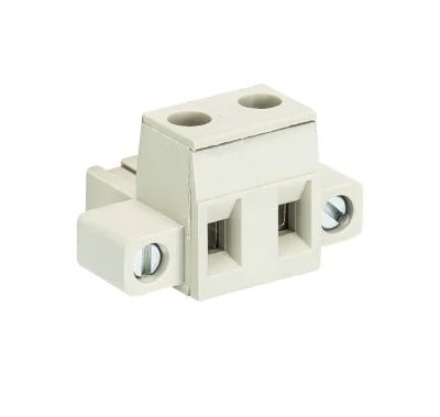 Розетка Wiecon 8313 B / 2 F - Розеточный разъем, угловой, на кабель, с монтажными фланцами, шаг 7,50 мм, 2 полюса, номинальное сечение: 2,5 мм кв., винтовая фиксация провода, 690V, 12А, с маркировкой, цвет: серый, серия 8313 F