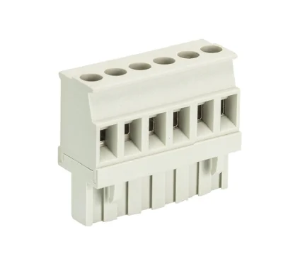 Розетка Wiecon 8113 B / 6 VR OB - Розеточный разъем, прямой, на кабель, шаг 5,00 мм, 6 полюсов, номинальное сечение: 2,5 мм кв., винтовая фиксация провода, 400V, 12А, без маркировки, цвет: серый, серия 8113 B VR