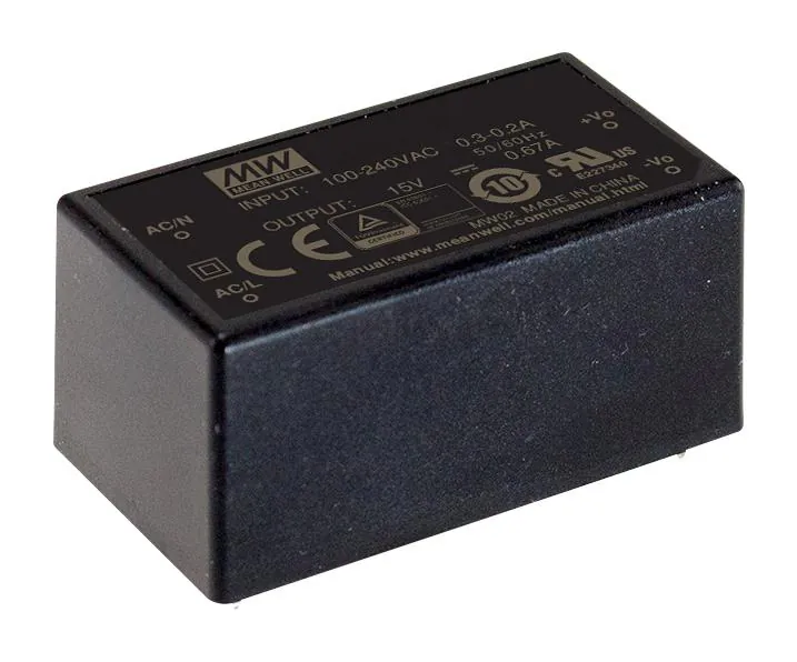 MPM-10-3.3 - AC-DC med, 8.3Вт, вход 80...264В AC 47...440 Гц, выход 3.3В/2.5А, изоляция 4000В AC, на плату, 45.7х25.4х21.5мм, -40...+85°C