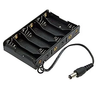 AA 6X1 DC2.1*5.5MM (L)=15CM - Батарейный отсек AA 6x1 DC2.1*5.5 мм (L)=15CM, с разъемом