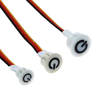 BTS 24V WHITE Ф16 SELF-LOCKING - Кнопка сенсорная BTS 24V, белая, диаметр 16 мм, самоблокирующаяся
