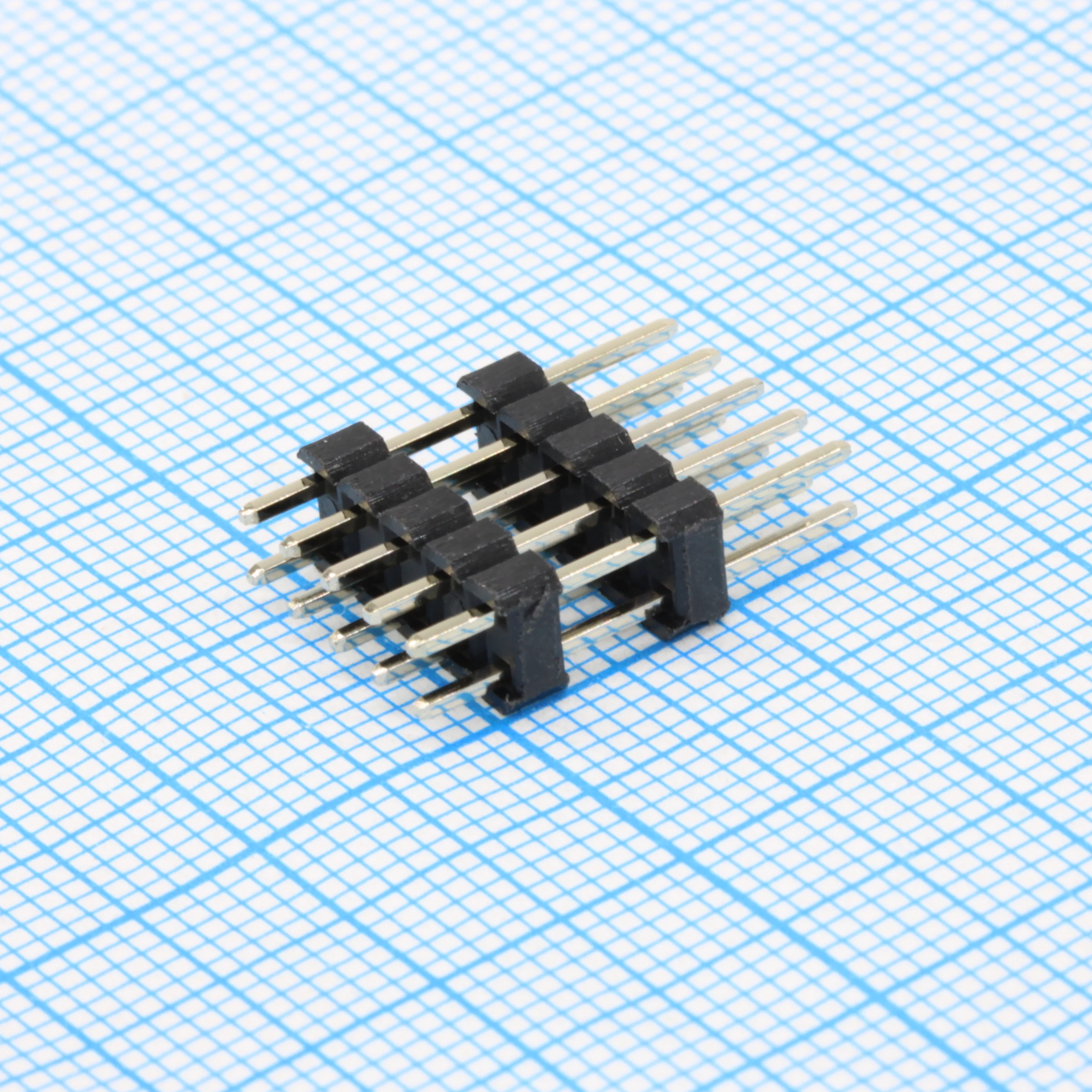 DS1029-04-2X5P8BVA31-B - Штыревой соединитель, 2х40 шаг 2,54мм.,двухрядный (A=6.00мм, H=9.00мм, B=3.00мм)