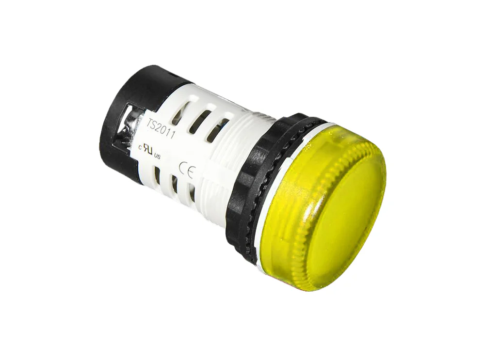 Индикатор (желтый) TS2011-3BC30 - Индикатор, тип F2, LED AC/DC 24V, пластиковое переднее кольцо, диаметр головки кнопки 29,5 мм, диаметр посадочного отверстия: 22 мм, цвет: желтый