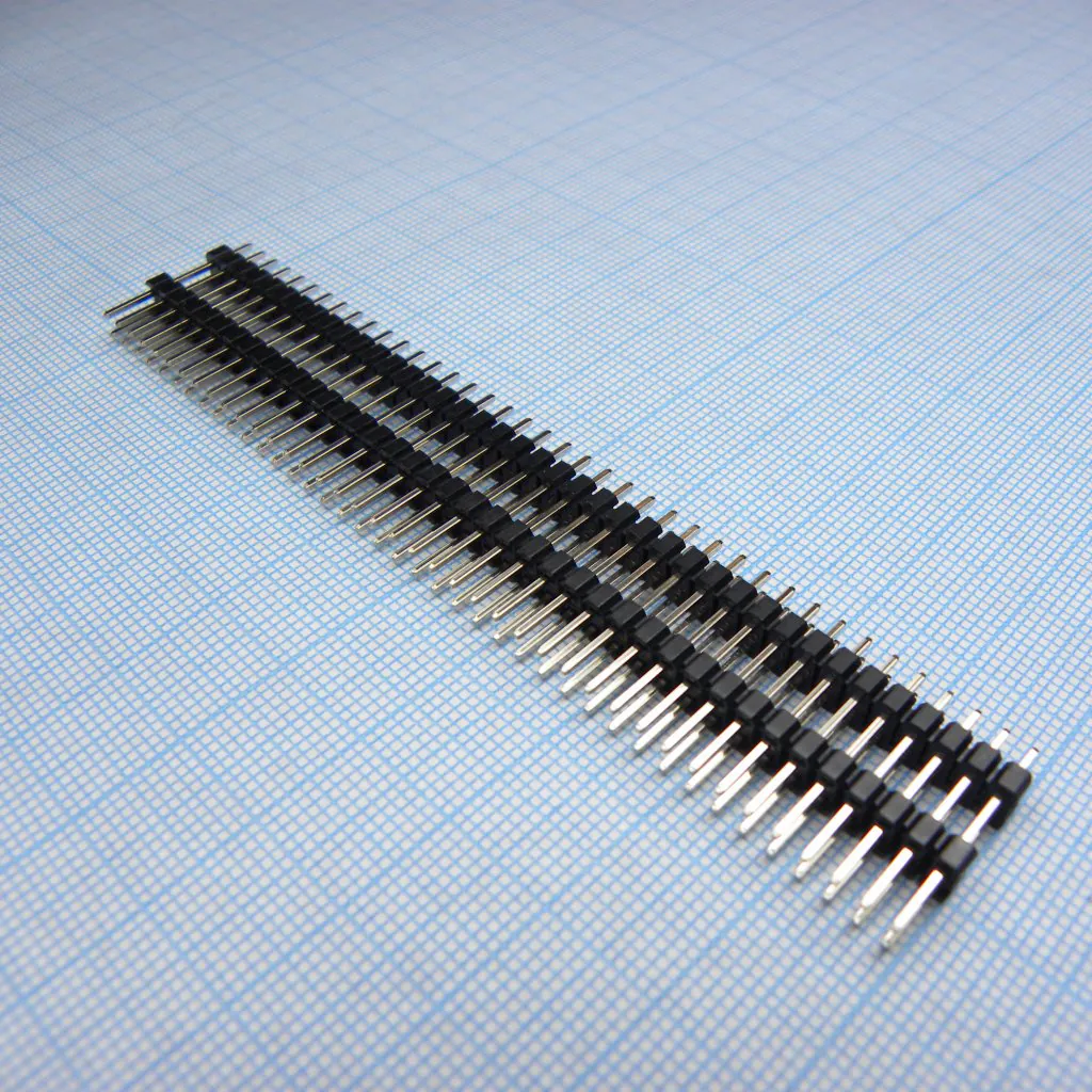 DS1029-04-2X40P8BVB10-B - Штыревой соединитель, 2х40 шаг 2,54мм.,двухрядный (A=6.00мм, H=10.40мм, B=3.00мм)