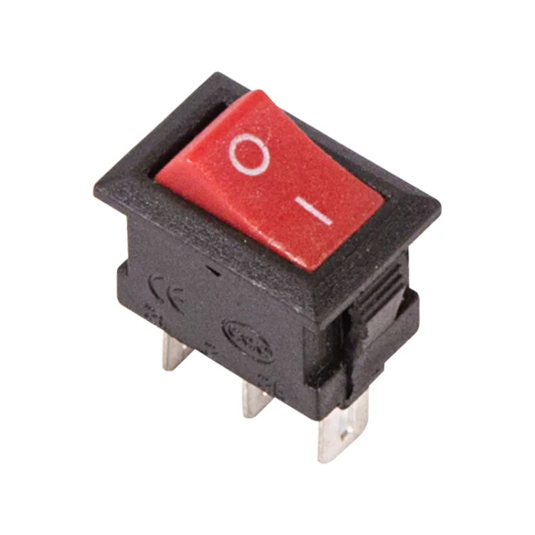 RWB-102 красный - Выключатель клавишный ON-ON (3c) 3А 250В