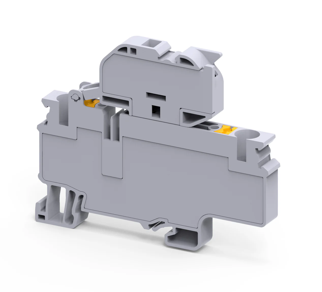 Предохранительная клемма CPF6L110-240V - Предохранительная клемма, светодиодная индикация LED 110-240V, тип фиксации провода: push-in, номинальное сечение: 6 мм кв., 10A, 1000V, ширина: 6 мм, цвет: серый, тип монтажа: DIN 35