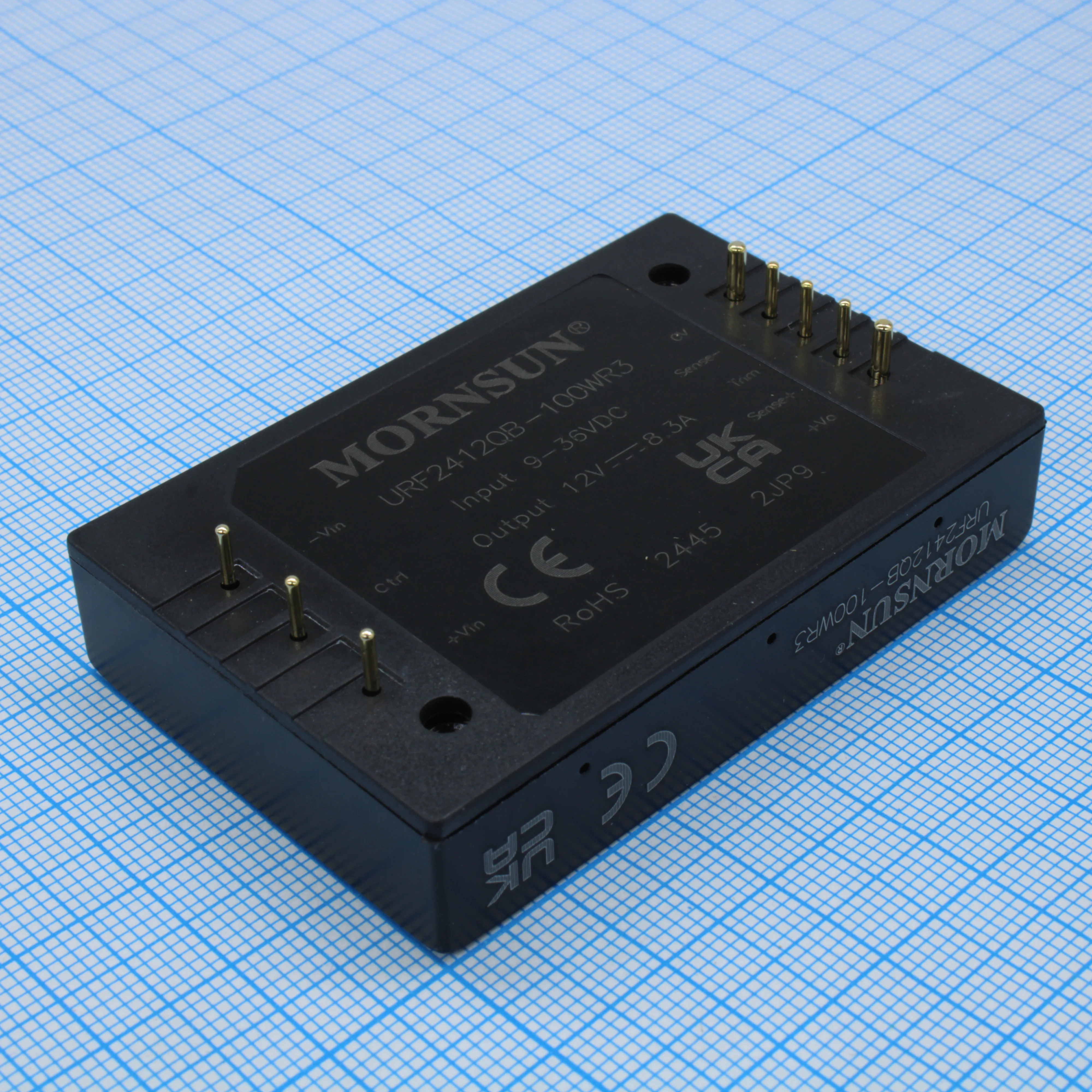 URF2412QB-100WR3 - Преобразователь DC/DC мощность, Вт: 100 вход 24(9-36)В выход 12В/8.3А изоляция: 2250В