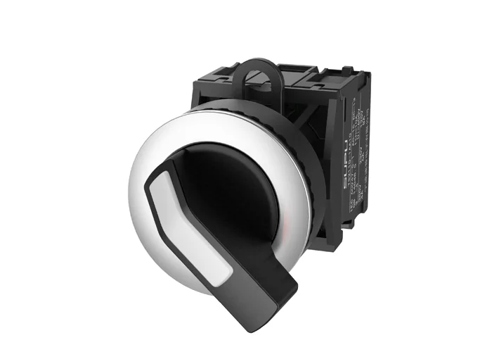 Селекторный переключатель (черный) TS2520-1DB60-S10 - Переключатель, длинная ручка, 2-х позиционный без самовозврата, без подсветки, утопленное алюминиевое переднее кольцо, с мгновенным нажатием, с контактной группой 1NO, диаметр головки кнопки 36 мм, диа