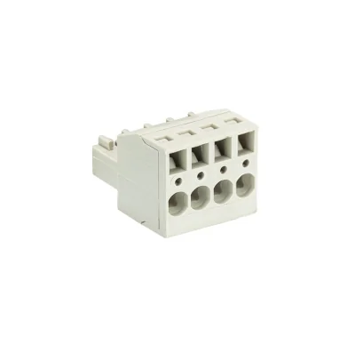 Розетка Wiecon 8513 BFK/ 4 TOP - Розеточный разъем, прямой, на кабель, шаг 3,5 мм, 4 полюса, номинальное сечение: 1,5 мм кв., пружинная фиксация провода, 250V, 8А, с маркировкой, цвет: серый, серия 8513 BFK