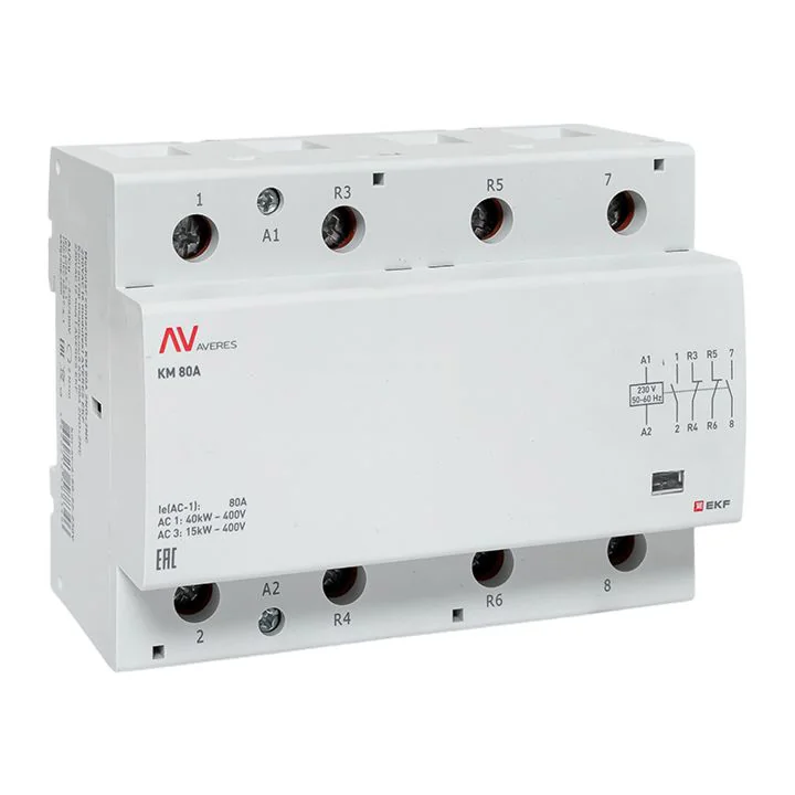 Контактор модульный КМ 80А 2NO+2NC 230VAC (6 мод.) AVERES EKF