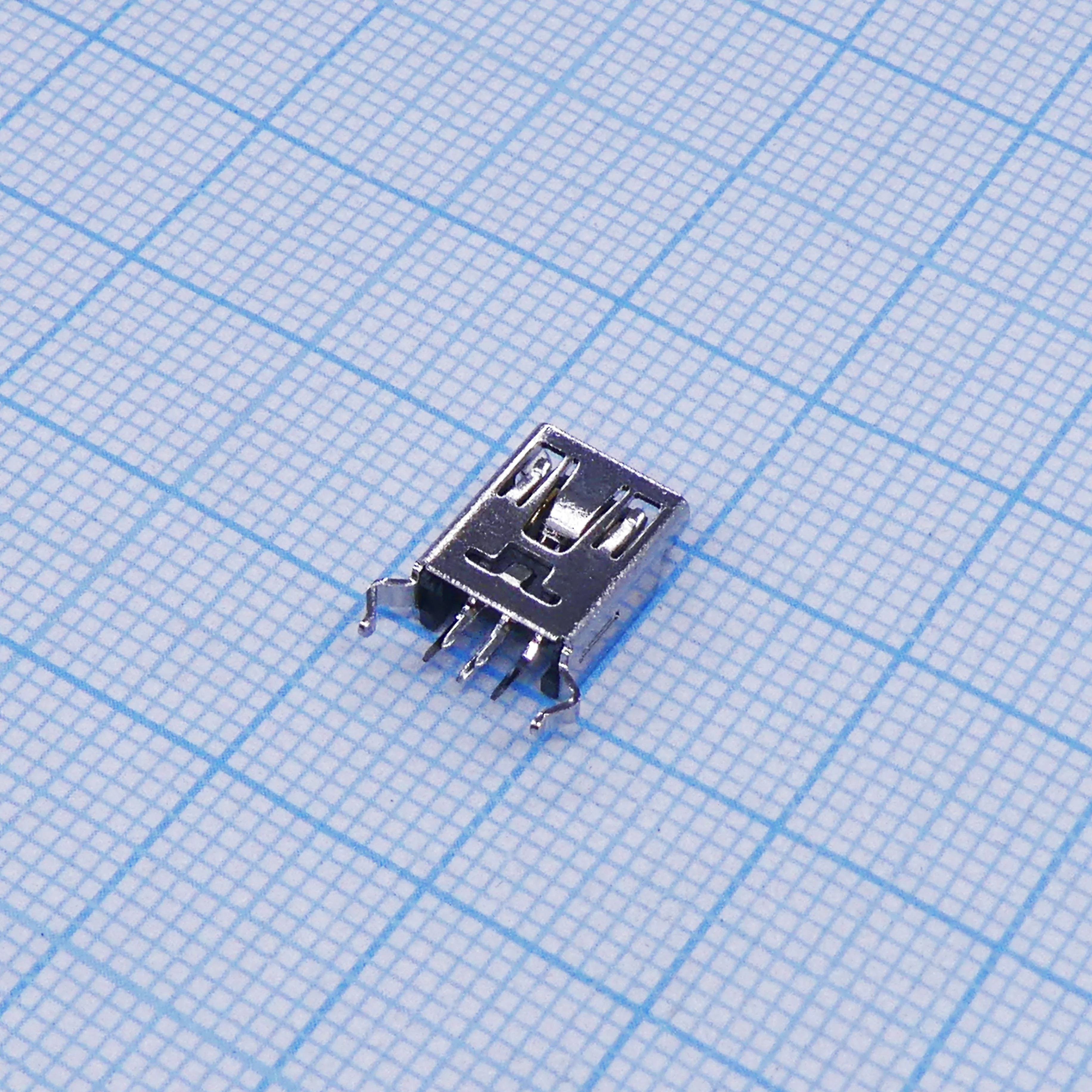 DS1104-03-BN0BT - Разъем mini USB, розетка тип B 5 контактов вертикальная