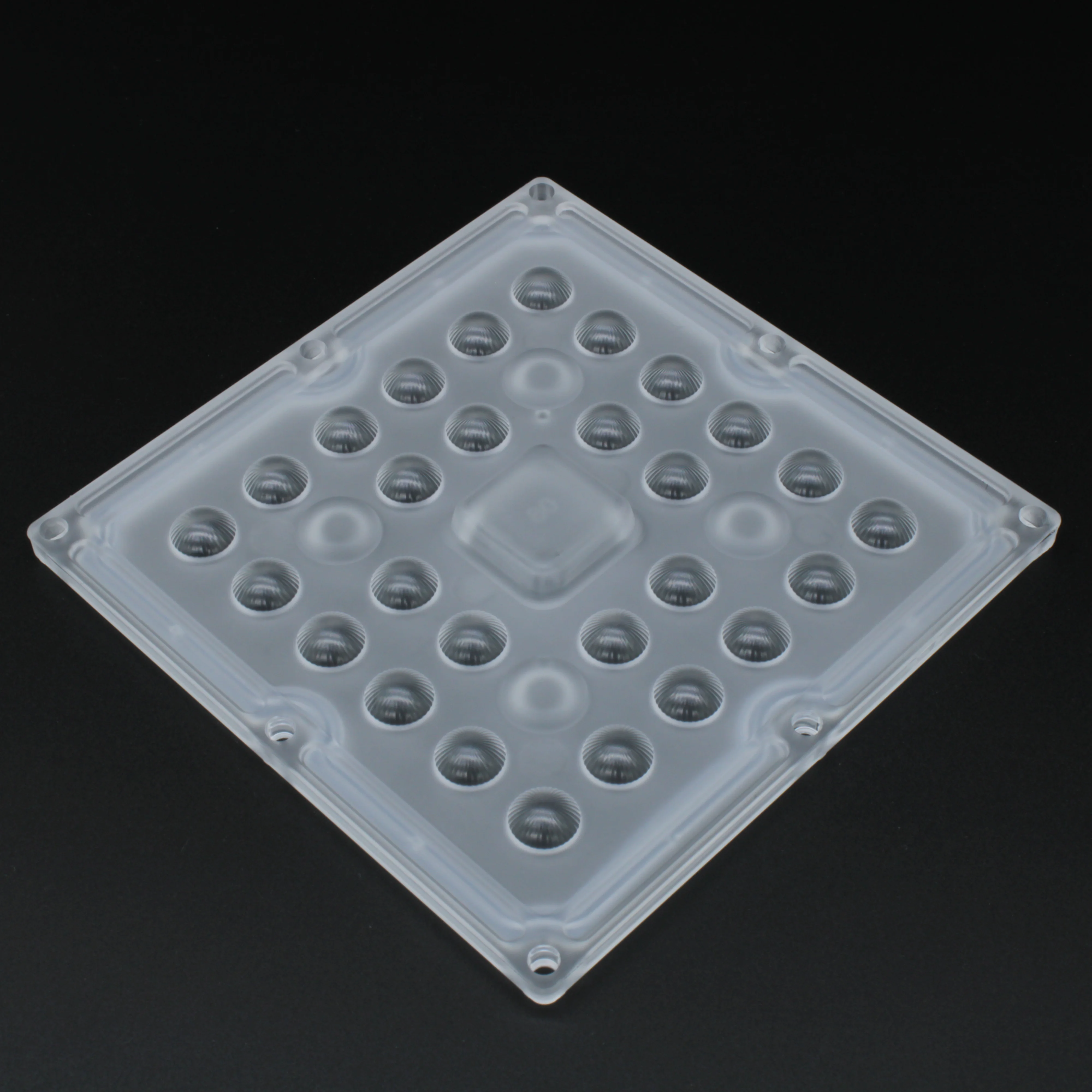 ALHB100D28LED90G - Групповая линза на 28 светодиодов , диаграмма 90° , 100x100mm, PC