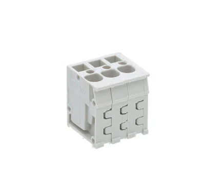 Клемма Wiecon 8258 / 3 TOP V OB - Клемма на печатную плату, подвод кабеля сверху, 3 полюса, шаг: 5,08 мм, пружинная фиксация провода, без маркировки, 300V, 16А, цвет: серый, серия 8258 TOP V/H