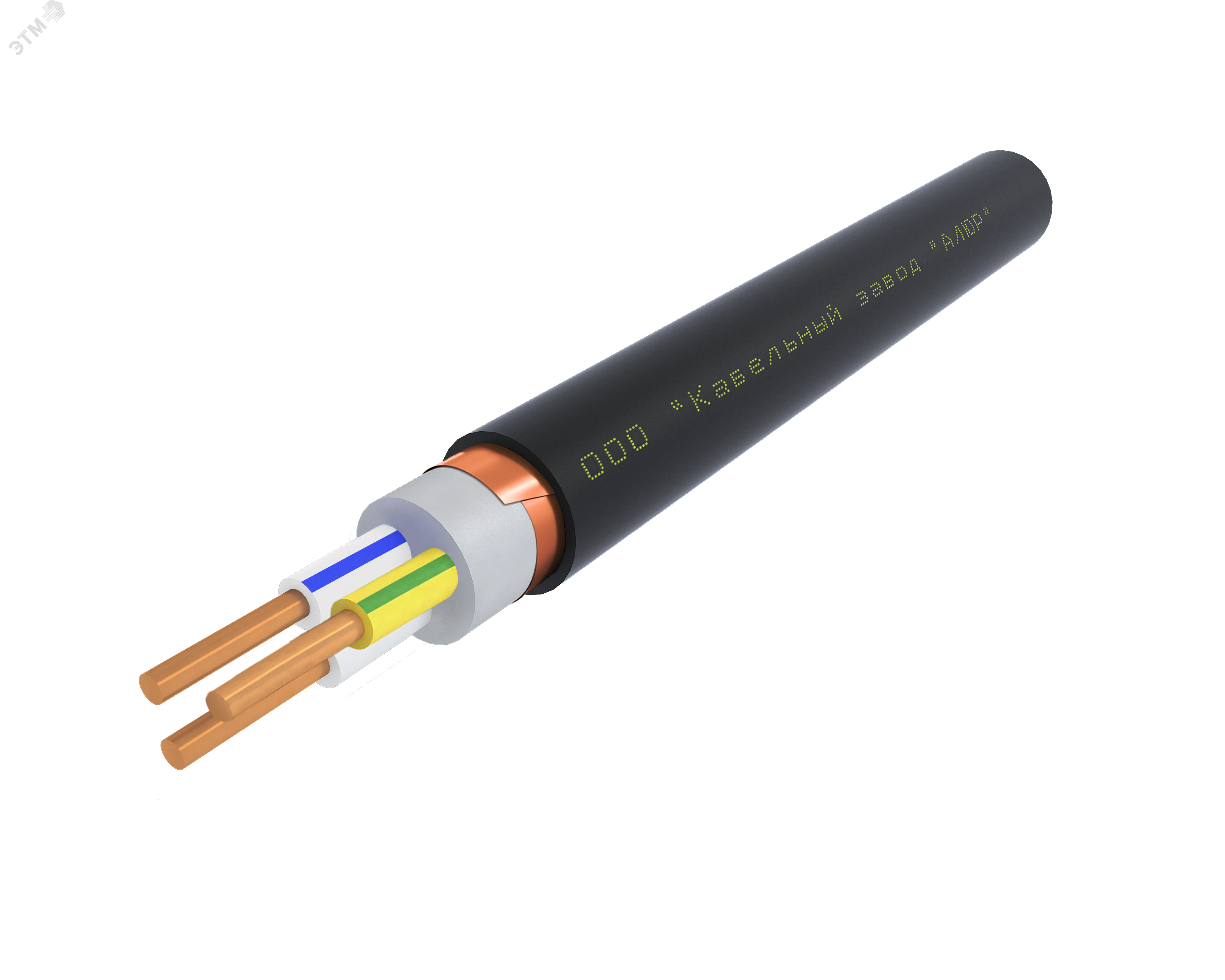 Кабель силовой ВВГЭнг(А)-LS 3х1.5 ок(N.PE)-0.66 Ч. бар 00-00006916